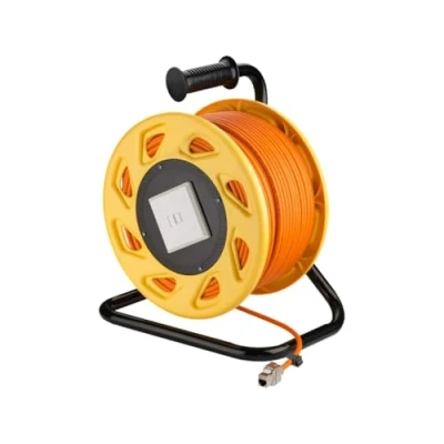 Immagine di Goobay 58934 Bobina di Cavo Rete 50m / Cat 7A Esterno Rj45 Presa Keystone/S/FTP 1000 MHz Rete/Cavo prolunga/Arancione