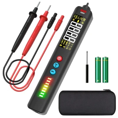 Immagine di BSIDE Tester Elettrico Senza Contatto Penna Multimetro Automatico con Linee Laser Grande LCD Rilevatore di Tensione Portatile Cicalino 8 LEDs Continuità Resistenza Diodo Hz Capacità VFD