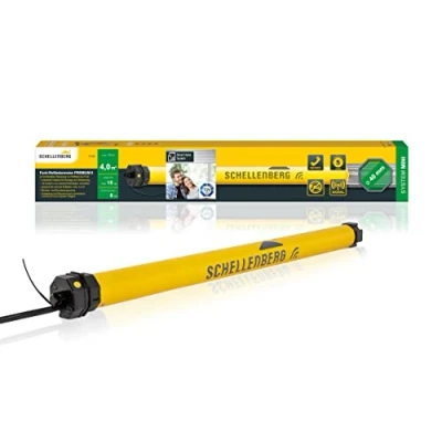 Immagine di Schellenberg 21106 Motore per tapparelle con radio, 6 Nm, fino a 4 m2, onde da 40 mm, frequenza radio 868,4 MHz, Smart controllabile Alexa e Google Home, colore: Giallo