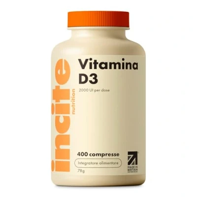 Immagine di Incite Nutrition Vitamina D 2000 UI Micro compresse di D3 facili da deglutire Colecalciferolo VIT ad altissima concentrazione Integratore vegetariano Prodotto in UK