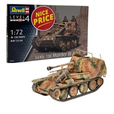 Immagine di Revell 03316 Sd.Kfz. 138 Marder III Ausf Modellino in plastica non costruita/non verniciata, scala 1:72