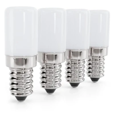 Immagine di greate. 4x Lampadina per Frigorifero LED E14 2W Lampadine Macchina da Cucire, Cappa, Lampada di Sale, Cristallo Sale Mini con 135 Lumen, 6000K &amp; 25.000h Durata