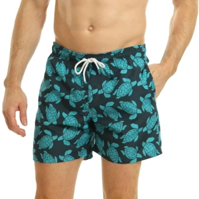 Immagine di Ript Performance Uomo Essentials Pantaloncini da bagno a rapida asciugatura con protezione solare UV 50, Marina/Turchese, S