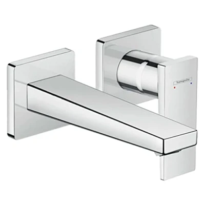Immagine di hansgrohe Metropol Miscelatore monocomando lavabo ad incasso a parete con maniglia leva e bocca erogazione 16.5 cm, cromo, 32525000
