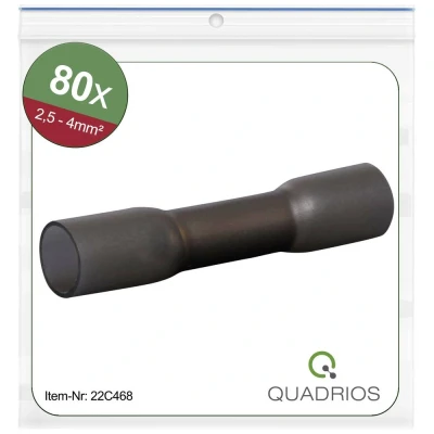 Immagine di Quadrios 22C468 Giuntafilo intermedio con guaina termoretraibile 2.5 mm² 4 Completamente isolato Nero 1 KIT