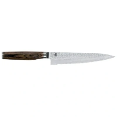 Immagine di Kai Shun Premier Tim Mälzer Serie Allzweckmesser mit Wellenschliff 6.5 Zoll 16.5 cm Coltelli da Cucina, Acciaio Inossidabile, Multicolore, 16,5 cm, 17