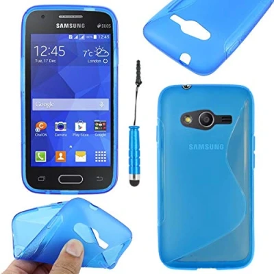 Immagine di ebestStar Cover Compatibile con Samsung Galaxy Trend 2 Lite SM G318H, V Plus Custodia Protezione S Line Design Silicone Gel TPU Morbida e Sottile + Mini Penna, Blu