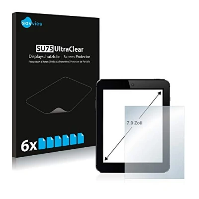 Immagine di savvies 7&quot; Pellicola Protettiva per Tablet PC con 7,0 Pollici (17.8 cm) [152.5 x 91.5 mm, 15:9] (6 Pezzi) Schermo Protettivo Ultra Trasparente