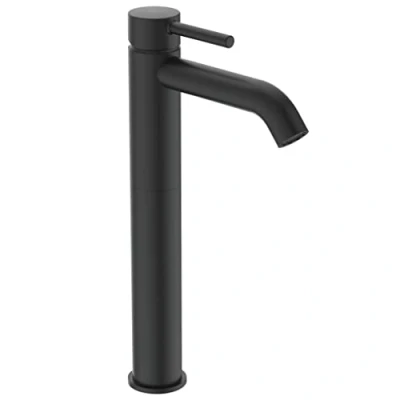 Immagine di Ideal Standard Ceraline, Miscelatore monocomando alto per lavabo da appoggio su piano, Nero seta