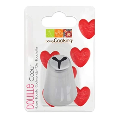 Immagine di ScrapCooking Bussola in acciaio inox, cuore 2,4 x 3,5 3,8 cm
