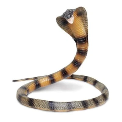 Immagine di Safari Ltd. 260329 Serpente Statuina Cobra Arrotolabile posabile, Multicolore, Medium, S260329