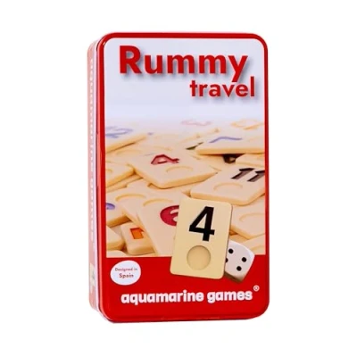 Immagine di Aquamarine Games DO003, Rummy da viaggio, 4 giocatori
