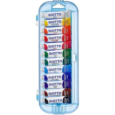 Immagine di Giotto Tempera Extra Fine, Astuccio Da 12 Tempere In Tubetto, Multicolore, 7.5 Ml (Confezione 12)