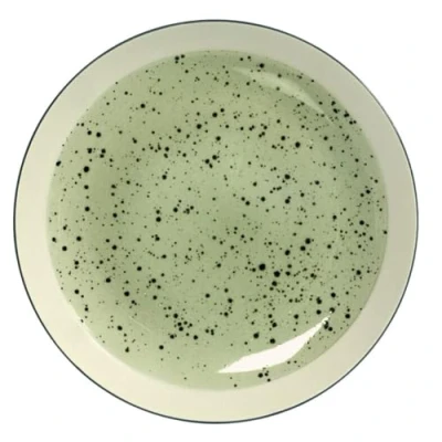 Immagine di H&amp;h set 6 piatti in stoneware mimosa verde piano 26,5