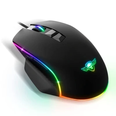 Immagine di Spirit Of Gamer Pro M1, Mouse Gaming con filo, 7 Pulsanti programmabili, Sensore Ottico 8000 DPI, Retroilluminazione RGB personalizzabile, Ergonomico Poggiapollice, Compatible PC