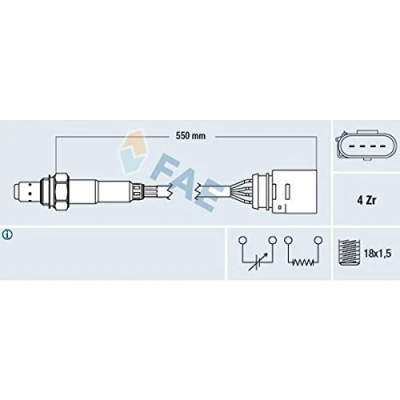 Immagine di FAE 77150 Sonda lambda VOLKSWAGEN: Golf 4, Bora Sedan, 4 Variant, SEAT: Toledo 2 Limousine, Leon I Hatchback