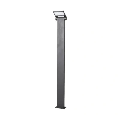 Immagine di lampada LED da esterni &#039;Marius&#039; (Moderno) colore Nero, in Alluminio (1 luce, lampadina inclusa) di Lucande lampioncino, paletto luminoso, viale, lampione