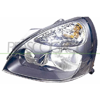Immagine di PRASCO RN3224904 fari Sx H7/H1, H7, H1 cristallino per veicolo circolazione Dx con portalampada senza motore regolazione assetto RENAULT: CLIO 2
