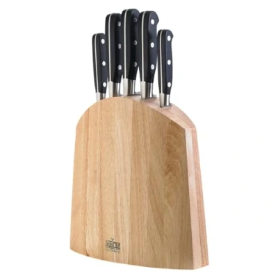 Immagine di Richardson Sheffield VRU50 Sabatier Supporto in Legno e Set di 5 coltelli