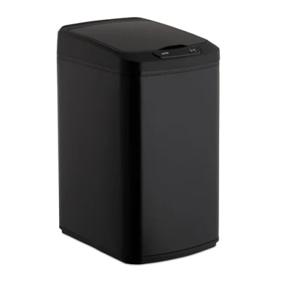 Immagine di Relaxdays Cestino dei Rifiuti con Sensore, Automatico 12 L, Cesto Rettangolare Coperchio &amp; Secchio Interno, nero
