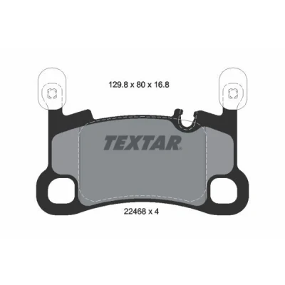 Immagine di TEXTAR 2246801 Kit pastiglie freno Predisposto per contatto segnalazione usura PORSCHE: Cayenne Coupe,