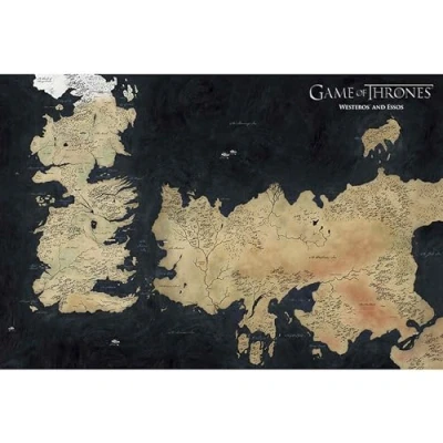 Immagine di GB eye GBYDCO140 Maxi poster di Game of Thrones con mappa Westeros, 61 x 91,5 cm