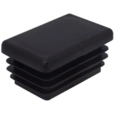 Immagine di SKIR&#039;CO tappi rettangolari in plastica, 25 x 40 mm, opachi, inserti per tubi rettangolari, pali recinzioni, colore nero RAL 9005, 20 pezzi
