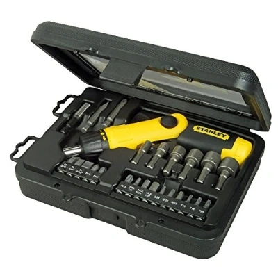 Immagine di STANLEY 0 63 022 Cacciavite a Cricchetto con Inserti, Set di 25 pz
