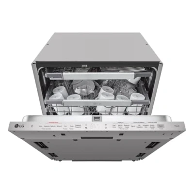 Immagine di LG QuadWash DB475TXS Lavastoviglie da Incasso, a Scomparsa Totale, Serie 4, Classe A, 14 Coperti, 4 Bracci Irroratori, Vapore, Cerniere Sliding, Apertura Automatica, 3 Cestello, Wi Fi, Acciaio