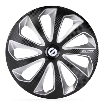 Immagine di SPARCO Sicilia SPC1675BKSVC Copricerchi 16Inch nero/argento, carbonio