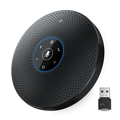 Immagine di eMeet Altoparlante Bluetooth M2 Max USB vivavoce per 10 15 persone, microfono da conferenza con 4 microfoni indicatori, PC Skype, Zoom