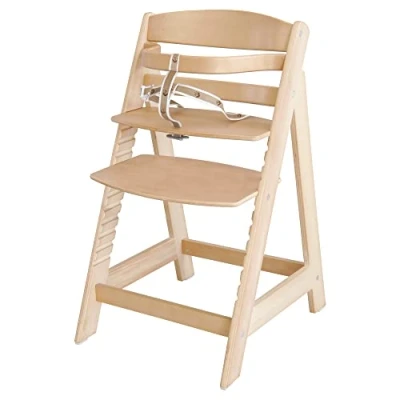Immagine di roba Seggiolone Scalabile Sit Up III in Legno Naturale Altezza Regolabile da 6 Mesi fino a 50 kg Resistente con Barra di Sicurezza