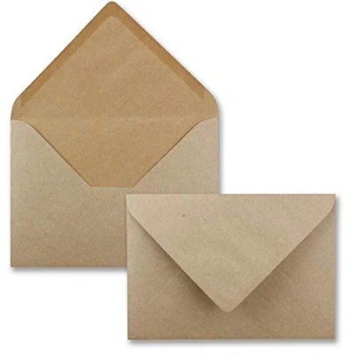 Immagine di Buste, riciclaggio Natura Colore Grigio, DIN B6 125 X 176, Quantità di sconto. //con un piccolo regalo. 50 Umschläge grau