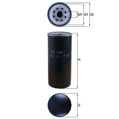 Immagine di MAHLE ORIGINAL OC 246 Filtro olio ad avvitamento SCANIA: 4 series, P,G,R,T series