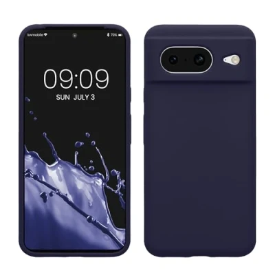 Immagine di kwmobile Cover per Google Pixel 8 Custodia Back Case Smartphone in Silicone TPU Protezione Gommata deep ocean