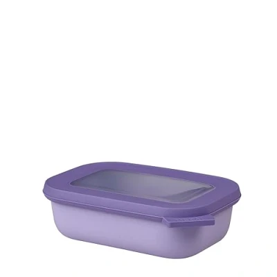 Immagine di Mepal Multi Bowl Cirqula Rectangular Contenitori Plastica con Coperchio Adatto come Contenitore Ermetico per Frigo, Microonde, Congelatore da Portata Ciotole Cucina 500 ml Nordic Lilac