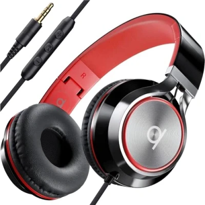 Immagine di ARTIX® Cuffie con Filo e Microfono, per Pc, Cellulare Tablet, Cancellazione Rumore Attiva Bilanciata Cavo 3.5 mm, Headphones controller volume Musica Alta Qualita CL750