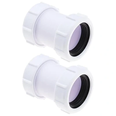Immagine di EMSea 2 Connettori Per Tubi Diritti 40 Mm In PP Raccordo A Compressione Di Scarico Vasca Da Bagno Lavello Piatto Doccia Lavatrice Lavastoviglie Scarico.