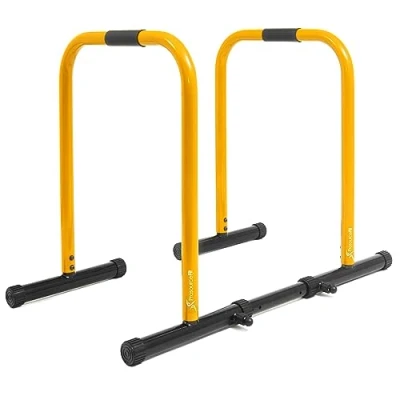 Immagine di ProsourceFit Dip Stand Station, Heavy Duty Ultimate Body Press Bar with Safety Connector for Tricep Dips