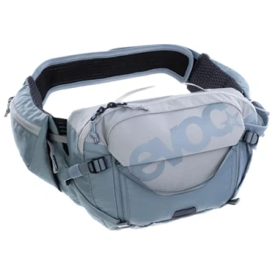 Immagine di EVOC HIP PACK PRO 3, borsa da anca (cintura AERO FLEX, AIR FLOW CONTACT SYSTEM, materiale a rete, bum bag, perfetta per gli amanti del trail, taglia unica), Pietra Acciaio