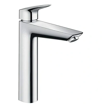 Immagine di hansgrohe Logis Rubinetto per lavabo con scarico a tirante, Miscelatore risparmio idrico (EcoSmart) altezza bocca 195 mm, cromo, 71090000