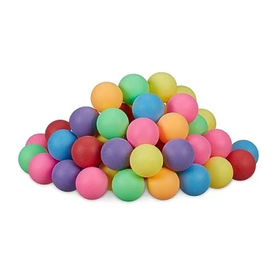 Immagine di Relaxdays Palline da Beer, Set 100, Mini Balls Ping Pong in Plastica, Senza Scritta, Diametro 40 mm, Colorate, 100%