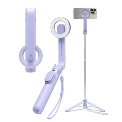 Immagine di Spigen Bastone Selfie Compatibile con MagSafe Wondersnap MagFit S571W, Stick Bluetooth Telecomando, Treppiede Magnetico Portatile per iPhone, Galaxy, Pixel, Xiaomi, GoPro etc Lavendar