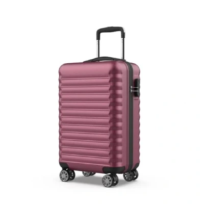 Immagine di NUMADA Trolley Bagaglio a Mano Upfly 20&#039; ABS (53x33,5x22cm) con chiusura combinazione e 4 ruote doppie 360. Valigia da cabina rigida resistente leggera interni scomparti Bordeaux