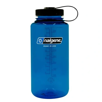 Immagine di Nalgene Sustain Borraccia in Tritan senza BPA, realizzata con materiale derivato dal 50% di rifiuti plastica, 32 once, imboccatura larga, colore blu ardesia