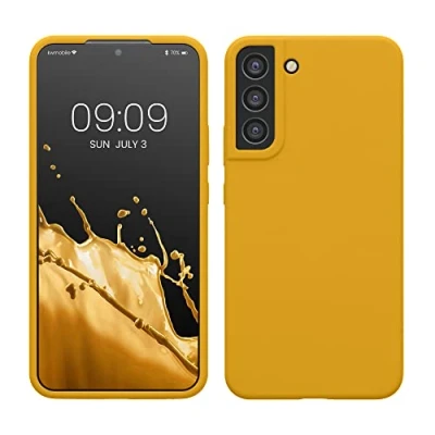 Immagine di kwmobile Cover per Samsung Galaxy S22 Plus Custodia Back Case Smartphone in Silicone TPU Protezione Gommata miele