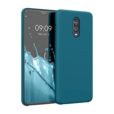 Immagine di kwmobile Cover per OnePlus 6T Custodia Back Case Smartphone in Silicone TPU Protezione Gommata petrolio matt