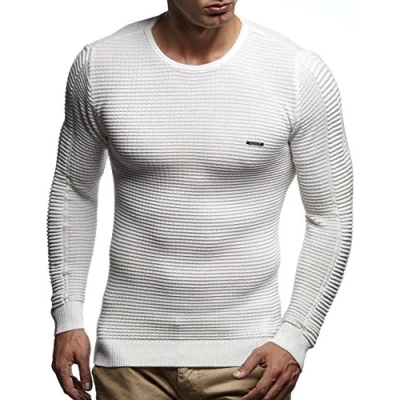 Immagine di Leif Nelson Maglione Uomo Girocollo Felpa a Maglia LN 1545 Ecru X Large