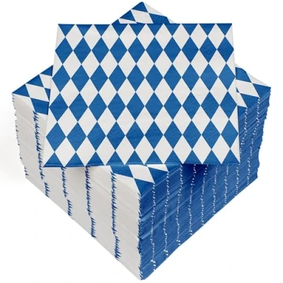 Immagine di Heku 30243 B: 100 tovaglioli a 3 strati, blu bavarese, 33 x cm