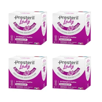 Immagine di Lady P, Proteggislip Pocket in cotone 100% biodegradabile, 4 confezioni da 24 unità (totale 96)